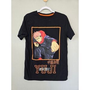 Jujutsu Kaisen Yuji Itadori Tee Size S (18X Mex) Anime Graphic Shirt Black Japan